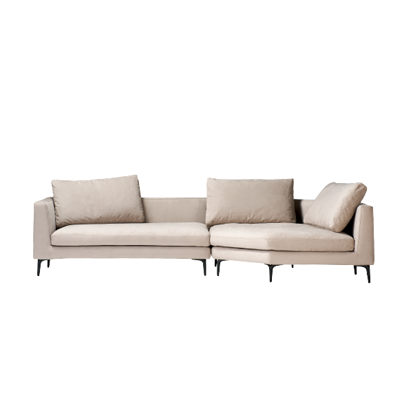 [arione] コーナーソファ・2P片肘ソファ（向って左）　※背クッションL×3set