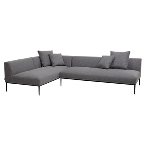 [idert] コーナーソファ（向って右）・2PアームレスソファSセット※クッションS、L×各2set