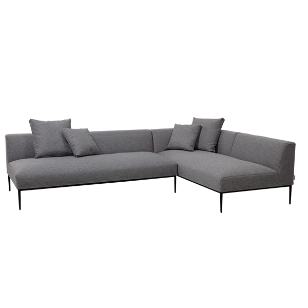 [idert] コーナーソファ（向って左）・2Pアームレスソファセット※クッションS、L×各2set